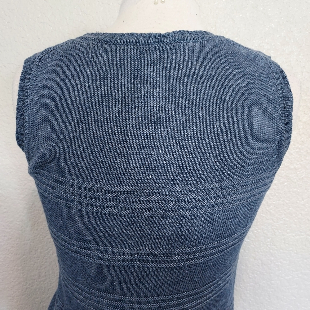 Tommy Bahama Blue Sleeveless Sweater Dress Size S/P - Picture 9 of 11